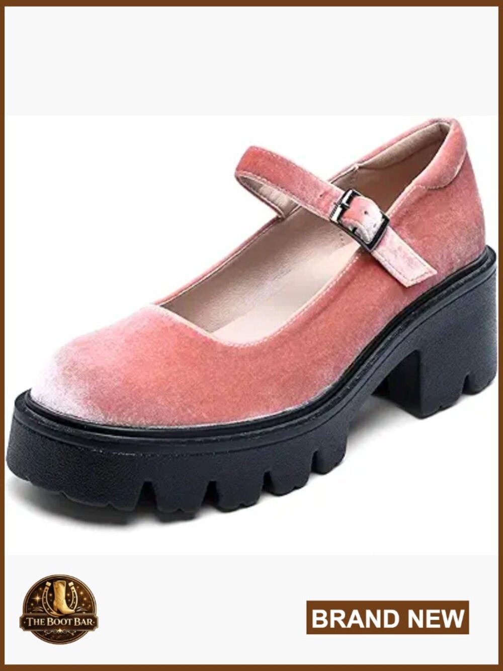 Chunky Platform Mary Jane Heels w/ Adjustable Ankle Strap